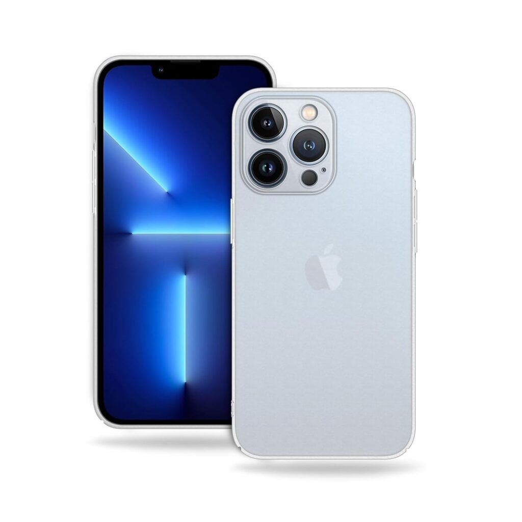 Plus Frosted | Translucent | Ultra Thin | Flexible | Anti Scratch | Slim Fit | Soft Back Cover for Apple iPhone 13 Pro Max - Frosted White