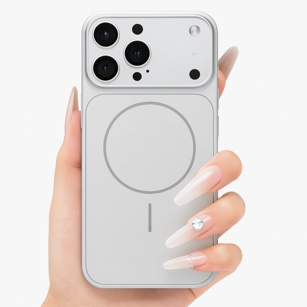 Premium Back Glass Side Soft Converter Case Multiple Models for iPhone 13 Pro Max to Converts 17 Pro/17 Pro Max Style Slim Protective Back Cover with Shockproof Soft-Touch Finish (Silver)