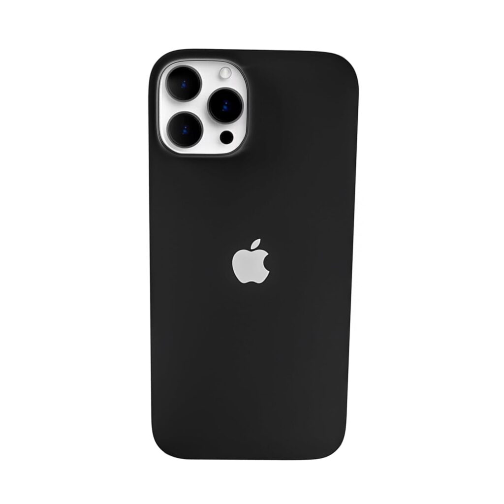 Premium Matte Black Silicone Soft Case | Shockproof Back Cover Compatible with iPhone 13 13 Pro Max 14 14 Plus 14 Pro 14 Pro Max 15 15 Plus 15 Pro Models