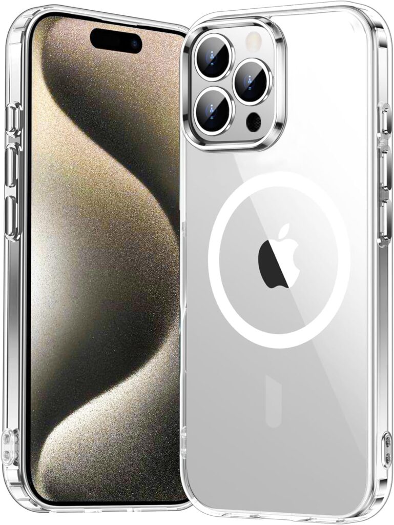 QHOHQ Clear Case for iPhone 15 Pro 6.1 Inch | Slim Fit Transparent Shockproof Back Cover | Anti-Yellow Scratch Resistant Protective TPU Bumper | Wireless Charging Compatible