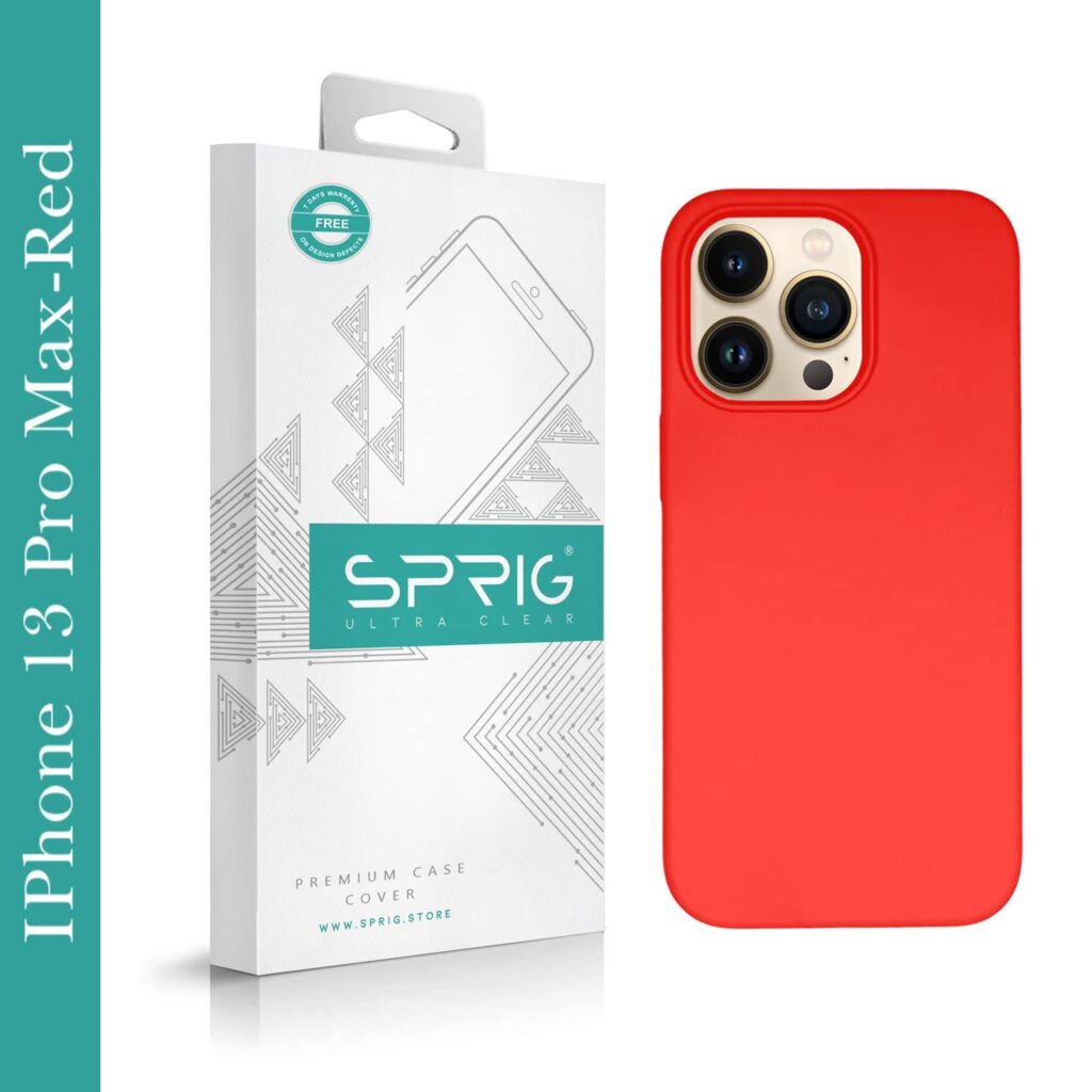 SPRIG Silicone Back Cover Case for iPhone 13 Pro Max (White)