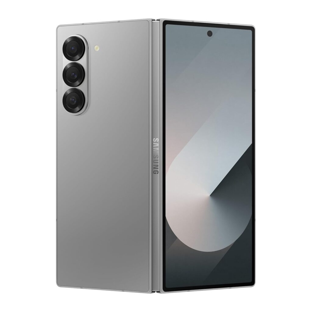 Samsung Galaxy Z Fold6 5G Smartphone with Galaxy AI (Silver Shadow, 12GB RAM, 256GB Storage), 50MP High-Resolution Camera, Snapdragon 8 Gen 3, Google Gemini
