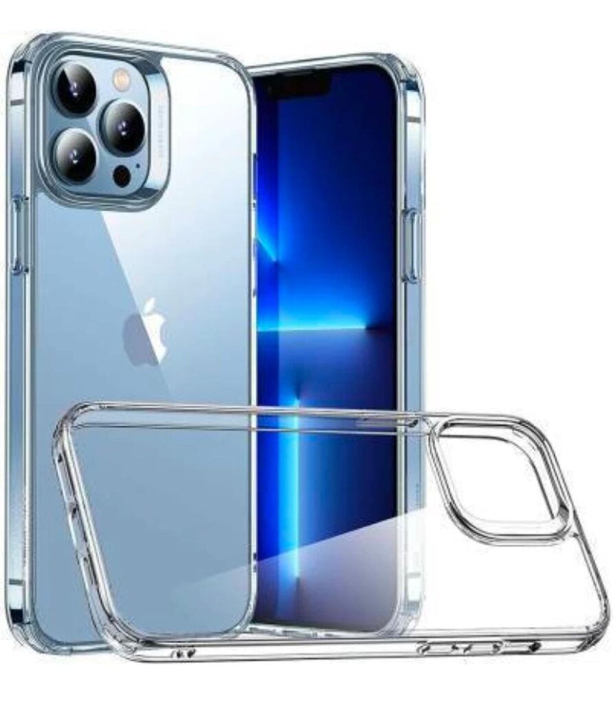 Shockproof Transparent Hard Back Scratch Resistant Cover Case for iPhone 13 pro Max (Clear) (iPhone 13 pro max)
