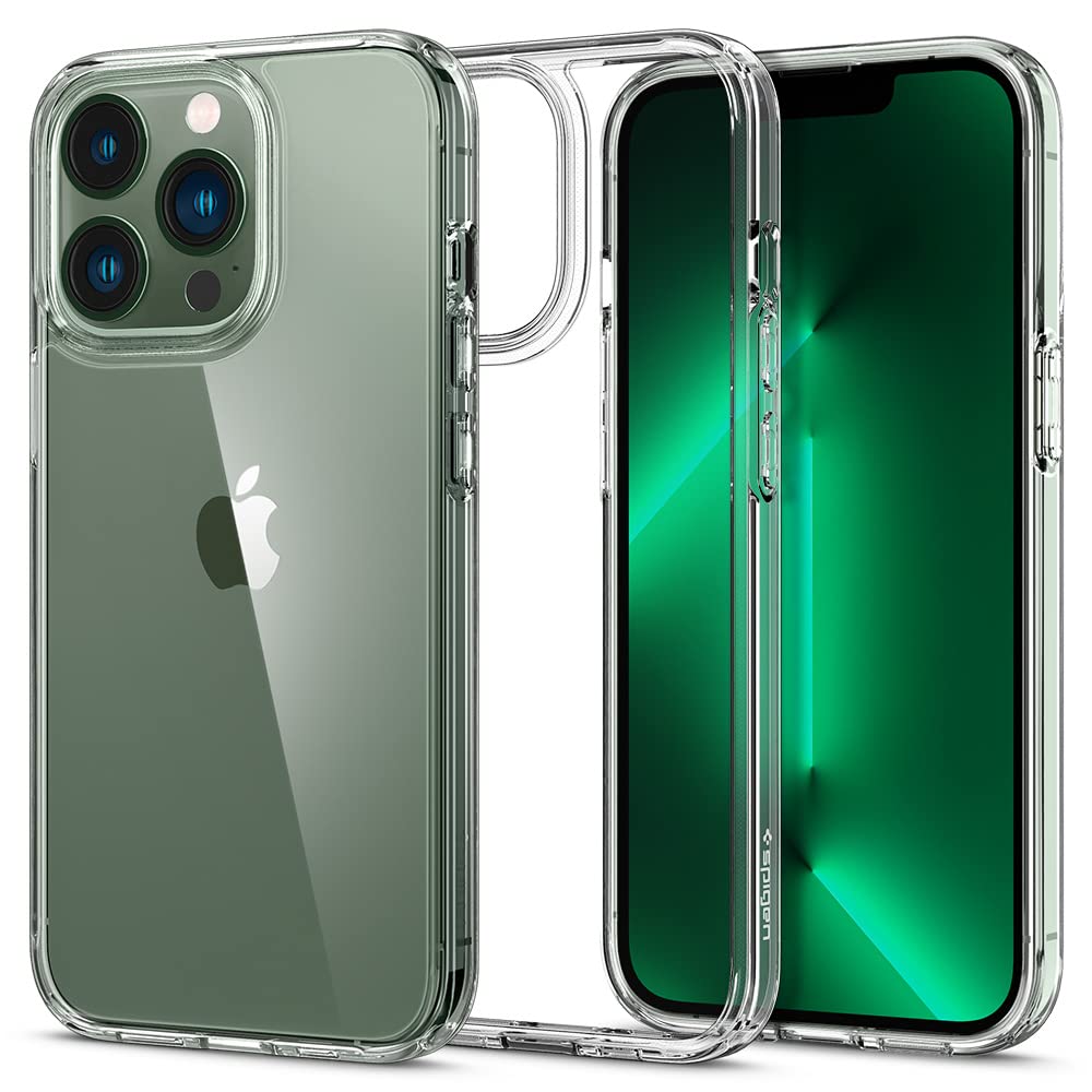 Spigen Ultra Hybrid Back Cover Case Compatible with iPhone 13 Pro (TPU + Poly Carbonate | Crystal Clear)