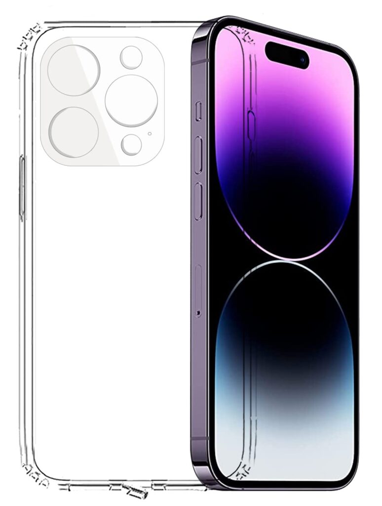 Tough Lee Back Cover Case for Apple iPhone 14 Pro 6.1 inch (Transparent, Soft, Camera Protection, Shockabsorber)