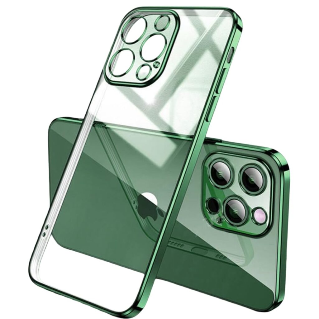 Transparent Plating Case for iPhone 13 Pro Max, iPhone 13 Pro Max Back Cover(2021) - TPU | Green