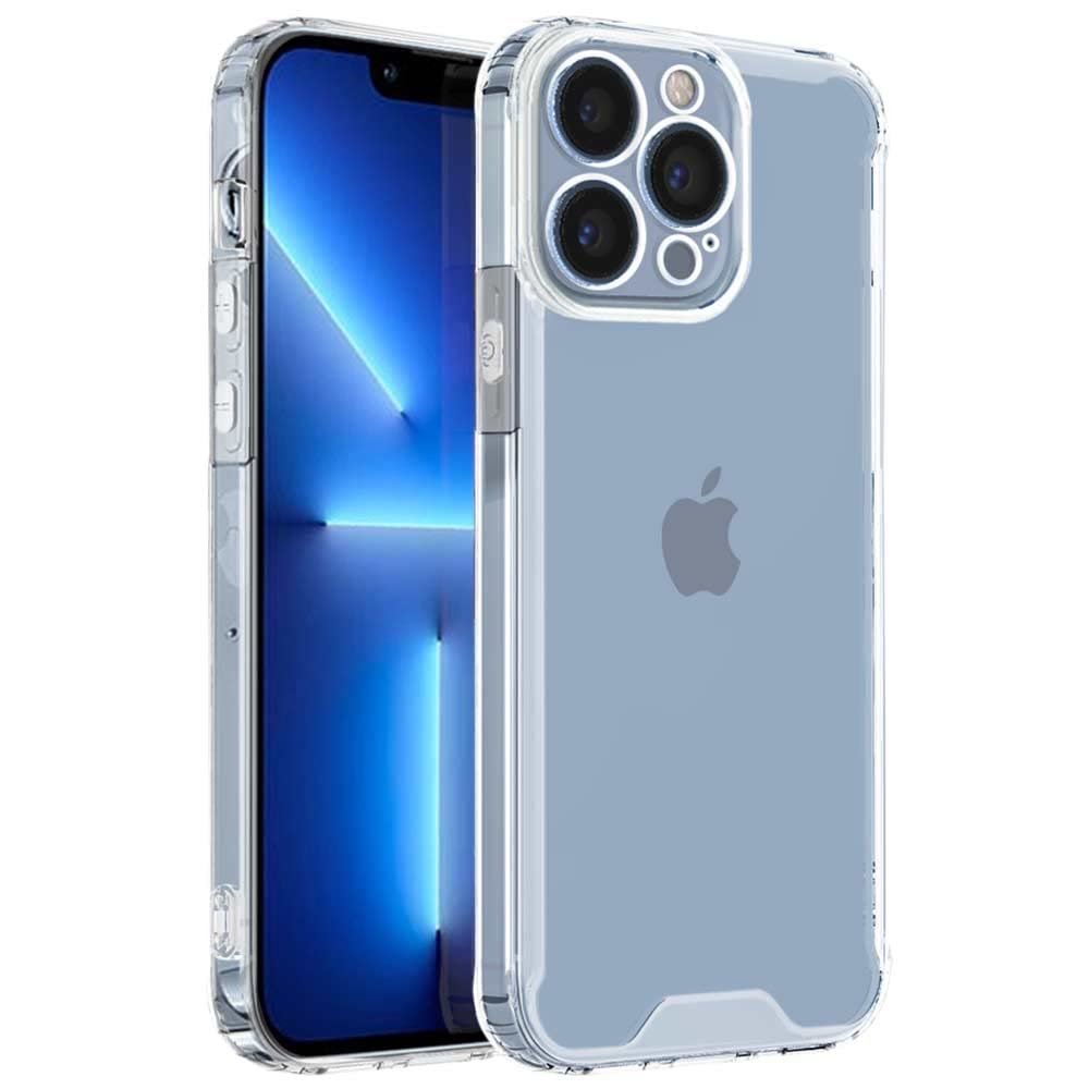 WOW IMAGINE Trans-Hybrid Armour Bumper Series Designed for Apple iPhone 13 Pro Max | Non-Yellowing Ultra Hybrid Drop and Camera Protection Back Cover Case | Shockproof Slim Cover - Crystal Clear
