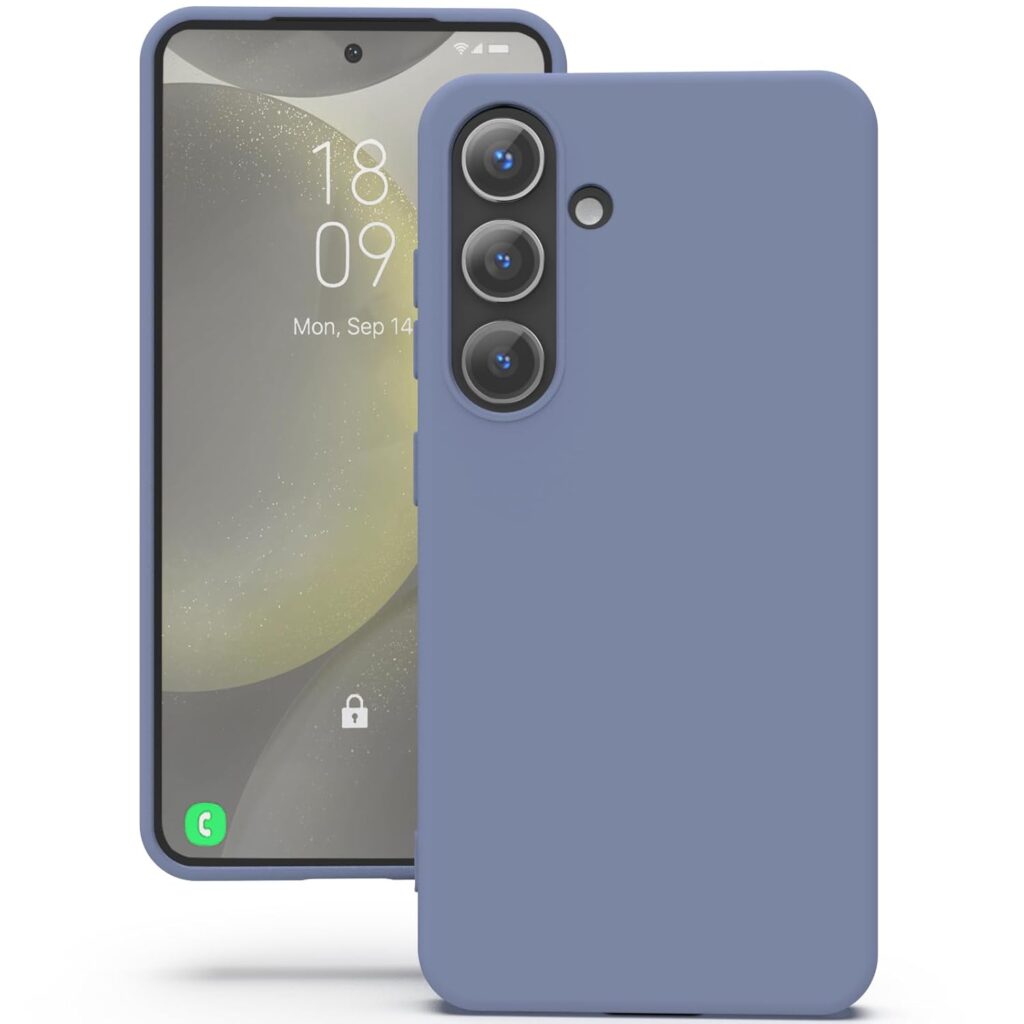 YATWIN Silicone Back Case for Samsung Galaxy S24 Plus, Soft-Touch Phone Back Cover for Samsung Galaxy S24 Plus - Lavender Grey